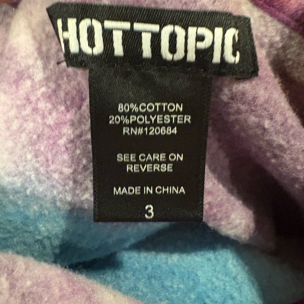 🔥2/$10 3/$12 Tie-Dye Cold Shoulder Hoodie size 3x - Picture 3 of 3